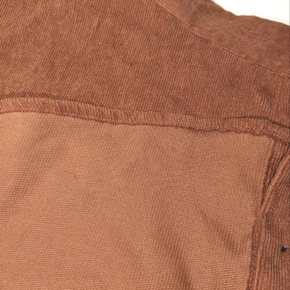 Corduroy 70s Swifty style A-line flare Mini Skirt copper brown button down front - Picture 4 of 12